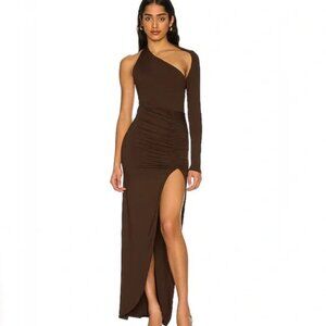 Superdown Romona Maxi Dress in Brown - Size XS